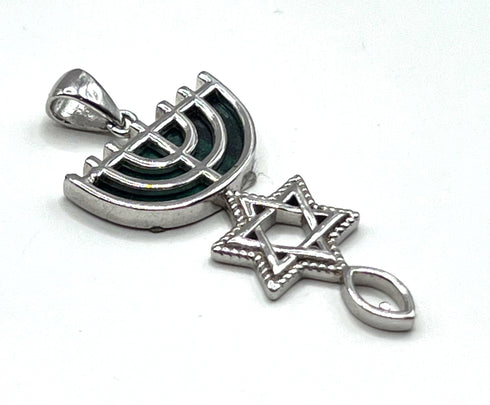 Sterling Silver With Stone of Israel Grafted In Pendant